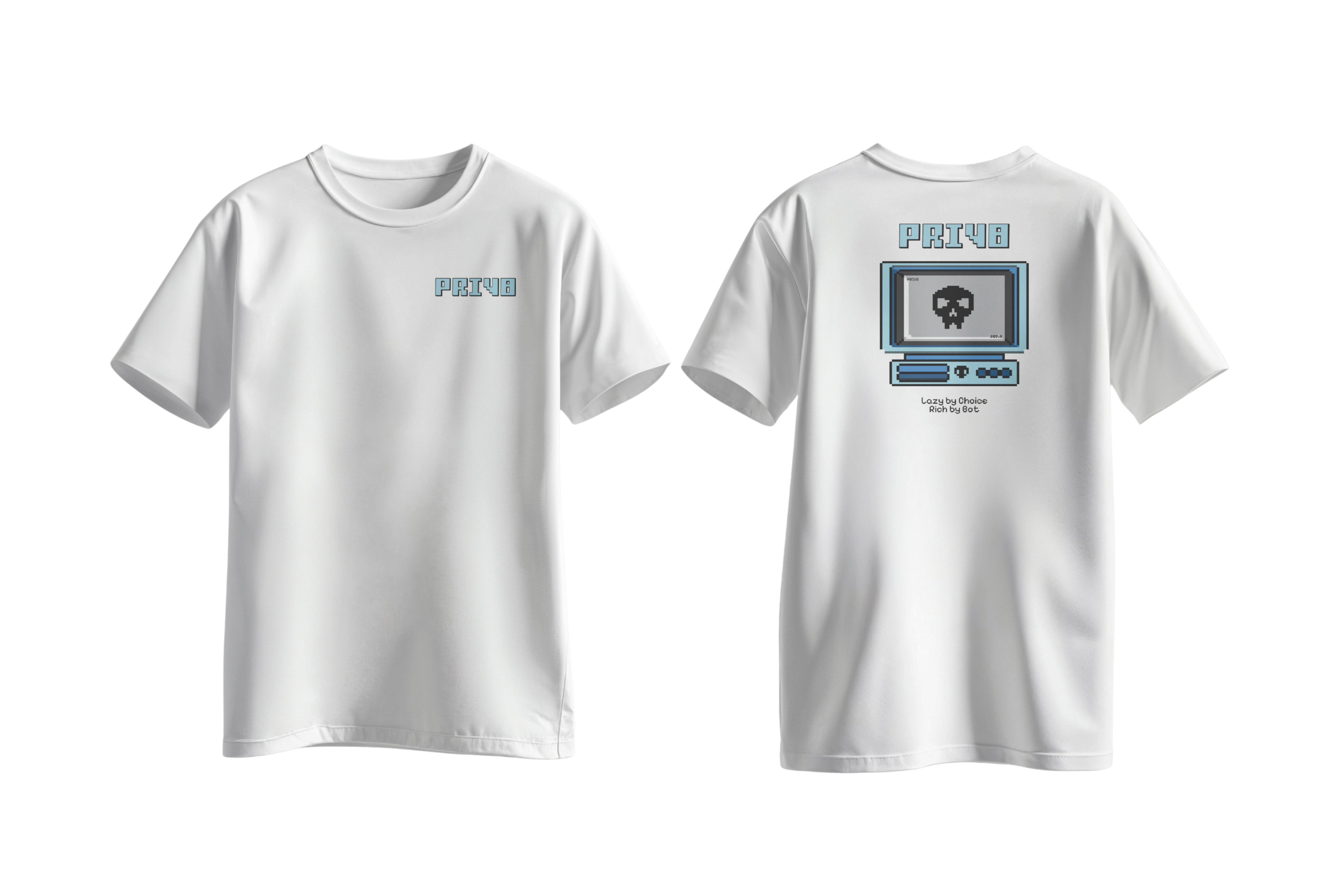 Mockup Kaos Putih Boterdrop